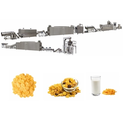 O milho do cereal de café da manhã lasca-se fazendo a máquina 100kg/H
