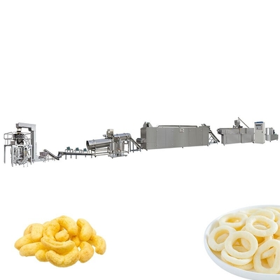 Mini Puffed Wheat Snacks Food expulsa linha de produção prata do sopro do milho