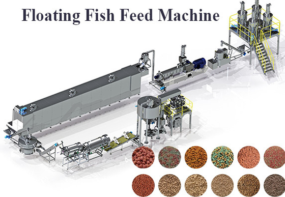 Máquina de flutuação 100 da alimentação dos peixes de aço inoxidável - 500kg/H