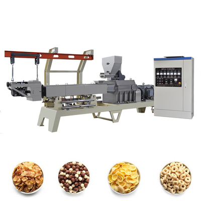 linha de produção 84kw do cereal do café da manhã dos flocos de milho 100-300kg/H