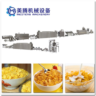 linha de processamento máquina do cereal de café da manhã 500kg/H 1500kg do fabricante dos flocos de milho